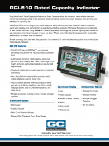 Greer MG510 Data Sheet