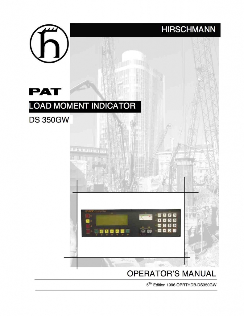 PAT DS350 GW Operators Manual