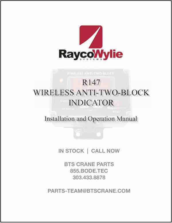 Rayco Wylie R147 Anti Two Block Manual