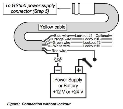 LSI GS550 Power Supply Cable Diagram